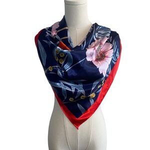 Women's Satin Silky Square Head Hair Neckerchief Scarf